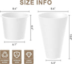 Kante Tall Round Planter Set of 2, 13 Inch Tall Decorative Planter Pots - Image 2
