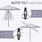 Tempera Patio Market Outdoor Table Umbrella - Image 2