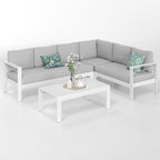 Solaste Aluminum Patio Furniture Set, Metal Patio Sectional Sofa - Image 2