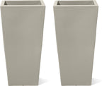 Step2 Tremont Tall Square Planter Pot, Large Outside All-Season All-Weather by Step2