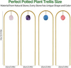Plant Trellis for Climbing Plants, 15.75 inch Garden Small Metal Arch Glod - Image 5