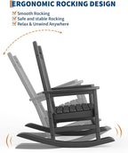 GarveeLife Poly Lumber Rocking Chair Outdoor Set of 6 - Image 4