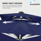 ABCCANOPY Patio Umbrella Cantilever Double Top Outdoor Offset Umbrella - Image 8