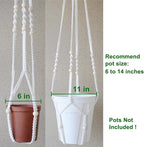 Macrame Plant Hanger Extra Long Indoor Plant Holder - Image 5