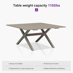 PURPLE LEAF Outdoor Dining Set for 8 All-Weather 9 Piece Patio Aluminium Dining - Image 6