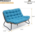 Crestlive Products Patio Loveseat, All-Weather Rattan Large Furniture - Image 2