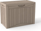 TARKARI 50 Gallon Lockable Resin Deck Box, Waterproof & UV-Resistant Outdoor by Home