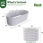 A ANLEOLIFE Set of 6 24 Inch Tall Antique White Raised Garden Beds Kit - Image 2