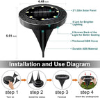 Solar Powered 2Pack, Waterproof LED Outdoor Disk Lights - Image 4