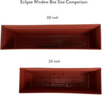 The HC Companies 30" Eclipse Plastic Window Box 7.76"x29.98"x6.57" in Clay Color - Image 5