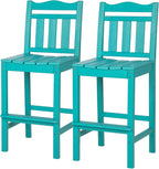 nalone Outdoor Bar Stools Set of 2, HDPE Tall Adirondack Chairs Bar Chairs by NALONE