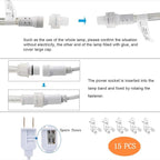 50ft LED Rope Lights Outdoor, 360 LED Connectable and Flexible Tube Lights - Image 5