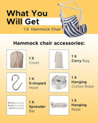 ADVOKAIR Hammock Chair Swing, Heavy-Duty Hanging Rope Swing Seat Supports 500 - Image 8