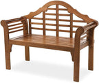 Plow & Hearth Weatherproof Lutyens Eucalyptus Wood Garden Bench | Foldable by PlowHearth