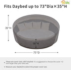 Easy-Going Heavy Duty 600D Outdoor Daybed Cover 75 Inch UV Resistant Patio - Image 2