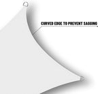 SUNNY GUARD Waterproof Sun Shade Sail 5'x5'x7.1' White Right Triangle UV Block - Image 5