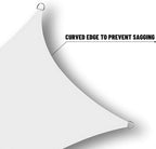SUNNY GUARD Waterproof Sun Shade Sail 4' x 4' White Rectangle UV Block Sunshade - Image 4