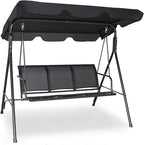 TANGKULA 3 Person Patio Swing, Steel Frame by TANGKULA