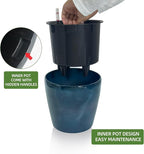 Dexceder 11x10 Inches Self Watering Planter Indoor Outdoor, Inner Pot Design - Image 4