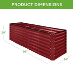 Best Choice Products 8x2x2ft Raised Outdoor Metal Garden Bed, Deep Root Box - Image 3