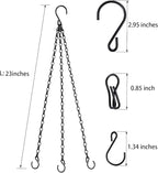 Hanging Baskets Chains 23 Inches 3 Leads Hanging Chains Flower Pot Hanger - Image 4