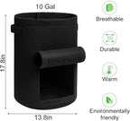 Potato Grow Bags with Flap 10 Gallon, 4 Pack Planter Pot with Handles and - Image 3