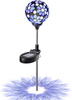 WNP Solar Garden Decorative Stakes Blue Outdoor Waterproof Mosaic Solar Powered by WNPMakeYourLifeBeautiful