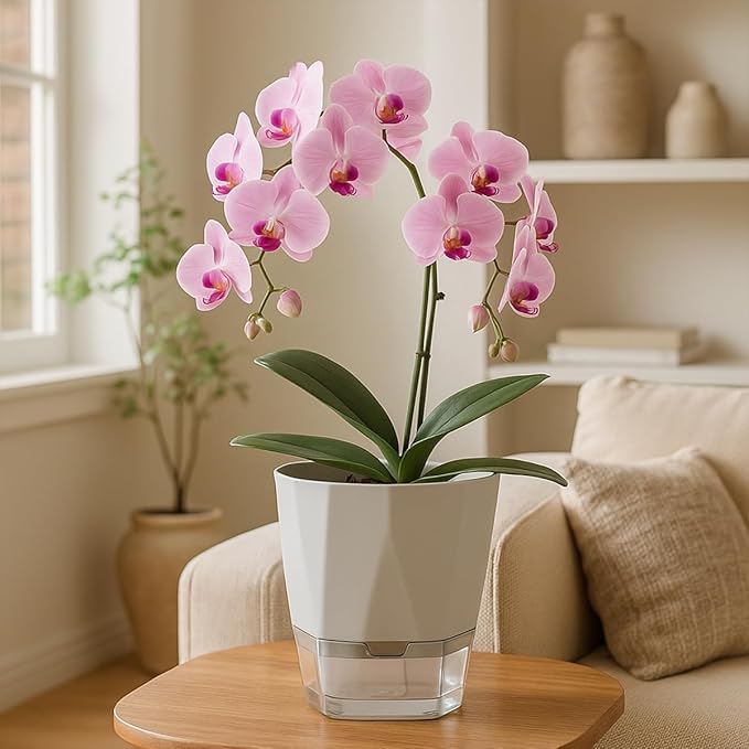 5 Pack Self Watering Pots for Indoor Plants 6.7 Inches Self Watering Planters - Image 2