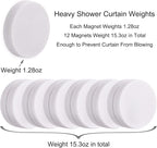 Magnetic Shower Curtain Weights, Rubber Covered Heavy Duty Weights, Prevent - Image 6