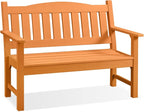 Psilvam 2-Person Outdoor Memorial Bench, All-Weather Poly Lumber Garden Bench by PsilvamGardenFurniture