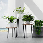 Plant Stand Indoor 2 Pack: Plant Table 14''&20'' Wooden & Metel Heavy Duty - Image 6