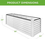 Best Choice Products 8x2x2ft Raised Outdoor Metal Garden Bed, Deep Root Box - Image 3