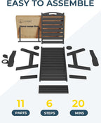 Outdoor Lounge Chair Set of 4, All Weather Patio Chaise Lounge Chair - Image 7