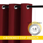 NICETOWN Glass Door Curtains for Window, Wide Thermal Curtain Panels, Sliding - Image 2