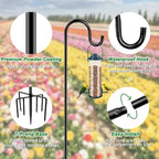 84" Shepherds Hooks for Outdoor, Heavy Duty Garden Bird Feeder Pole Hanging - Image 2