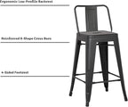 AC Pacific 24” Metal Barstool Set of 2 – Country Rustic Style - Image 5