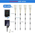 Unihoh Solar Garden Lights Outdoor, 4 Pack 120 LED Waterproof Decorative String - Image 6