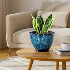 Plant Pots, 8 Inch Glaze Plastic Flower Pots - Image 6