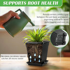 BTPLASTIK 9 Inch Square Planters - Image 3