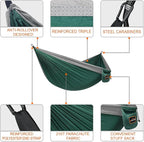 Camping Hammock, Super Lightweight Portable Parachute Hammock - Image 2