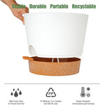 12inch Large Self Watering Plant Pot, Plastic Cylinder Planter - Image 7