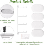 Window Rotating Plant Stand Shelf Indoor White Metal Floating Shelves 4-Tier - Image 5