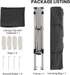 Canopy Tent, 10X10 FT Pop Up Canopy Outdoor Tent Slant Legs - Image 5