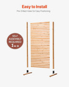 VEVOR Wooden Privacy Screen, Freestanding Wood Privacy Panel - Image 6
