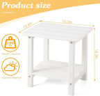 Adirondack Outdoor Side Table, 2-Tier Sturdy Patio End Table Weather Resistant - Image 3