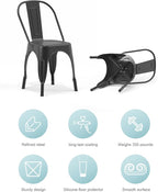 Nazhura Metal Dining Chair Farmhouse Tolix Style - Image 4