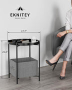 EKNITEY Small Side End Table - Image 3
