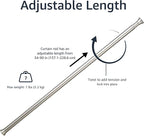 Amazon Basics No Drill Adjustable Indoor Outdoor Tension Curtain Rod, 54-90" - Image 3