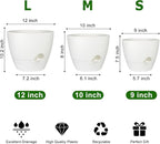 Plant Pots 12/10/9 Inch Self Watering Pots, Plastic Flower Pots, Nursery - Image 3