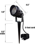 Color Spot Light Outdoor 2-Pack, 120V 12W Waterproof LED Landscape Spotlights - Image 3